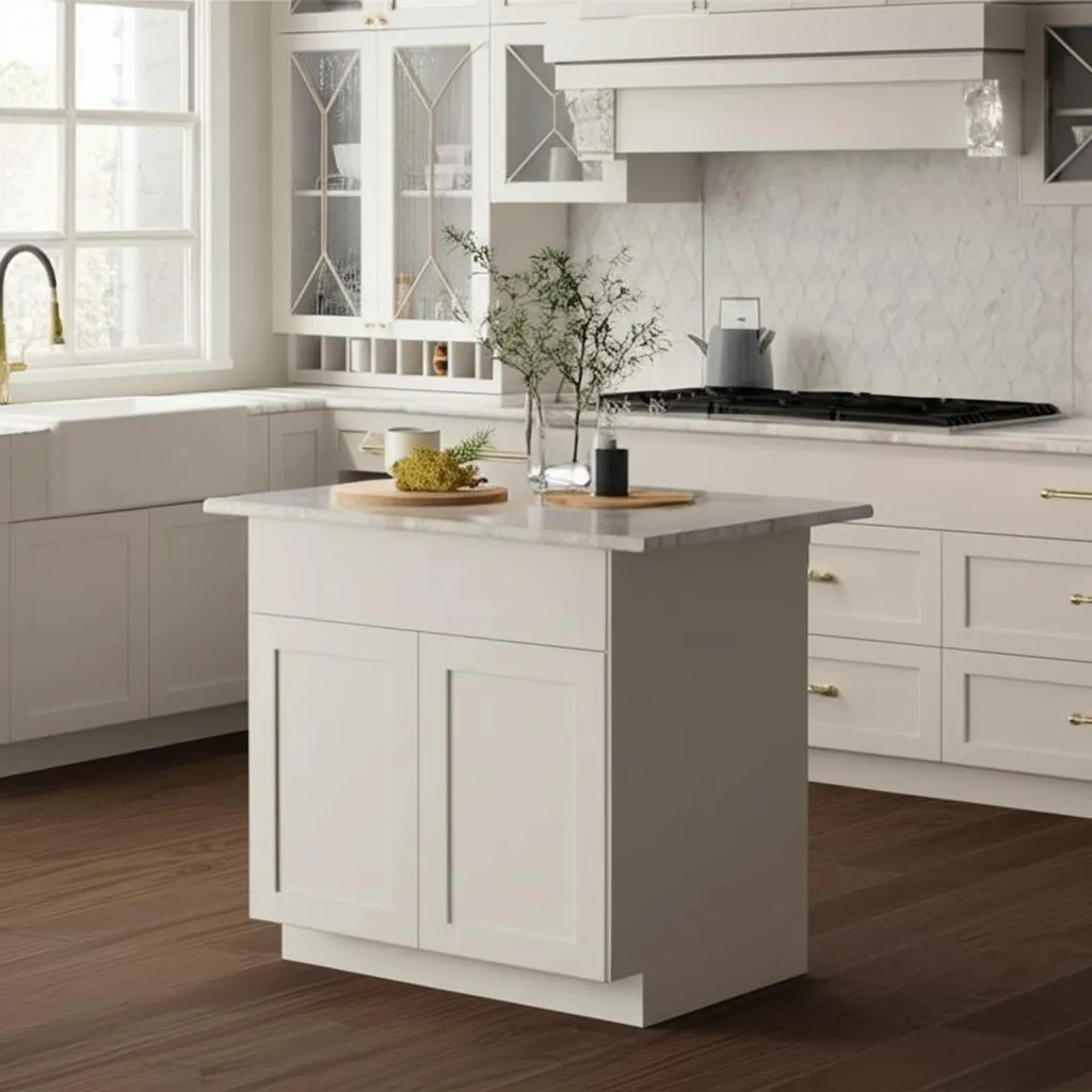 Hampton Bay Avondale Alpine White Shaker Base Kitchen Cabinet, photo 2 of 2