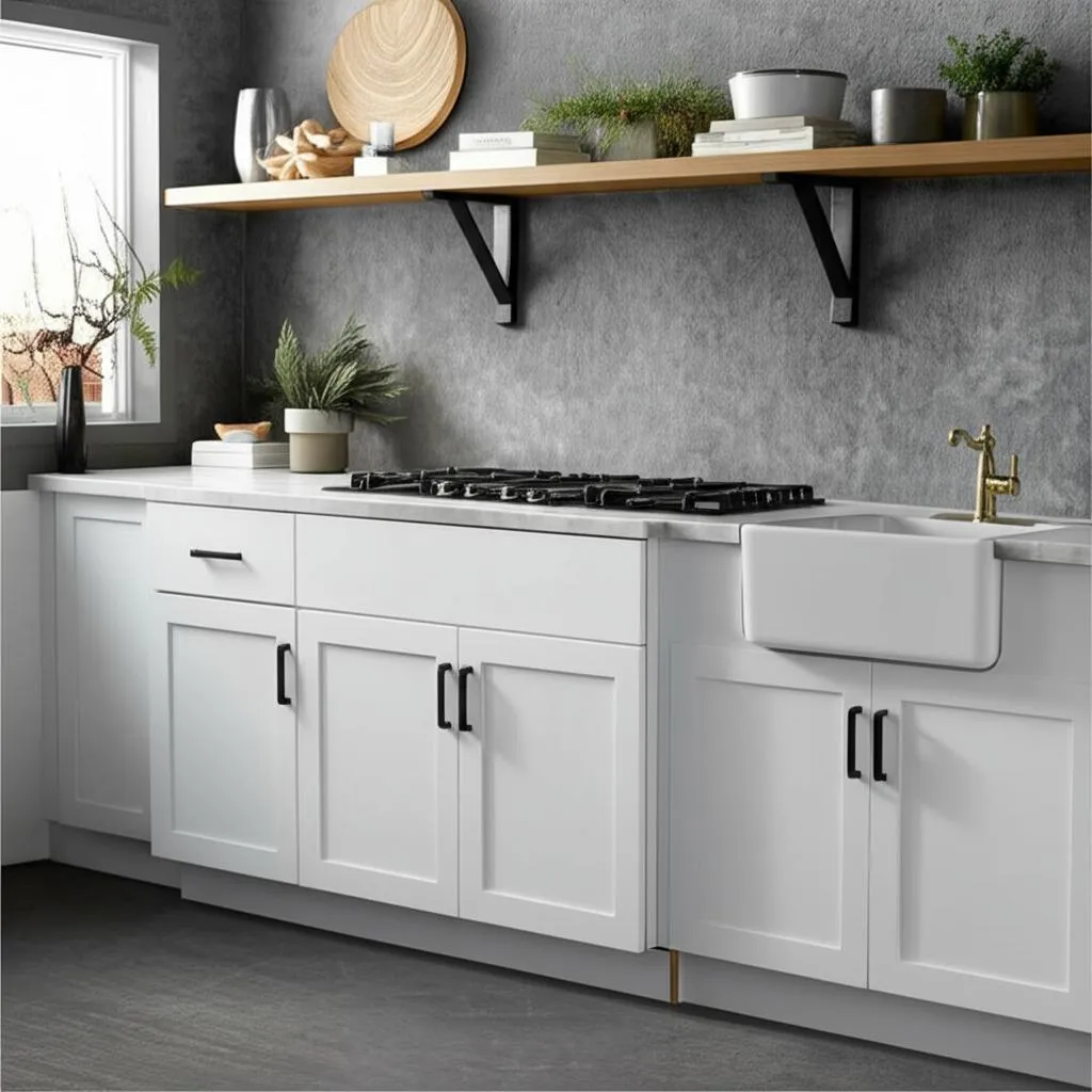 Hampton Bay Avondale 24 in. Alpine White Shaker Base Kitchen Cabinet, photo 2 of 2