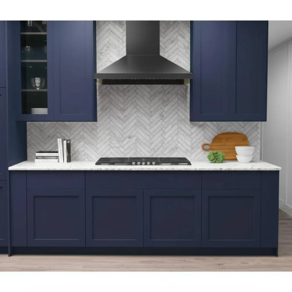 Hampton Bay Avondale Ink Blue Shaker Base Kitchen Cabinet, photo 2 of 2