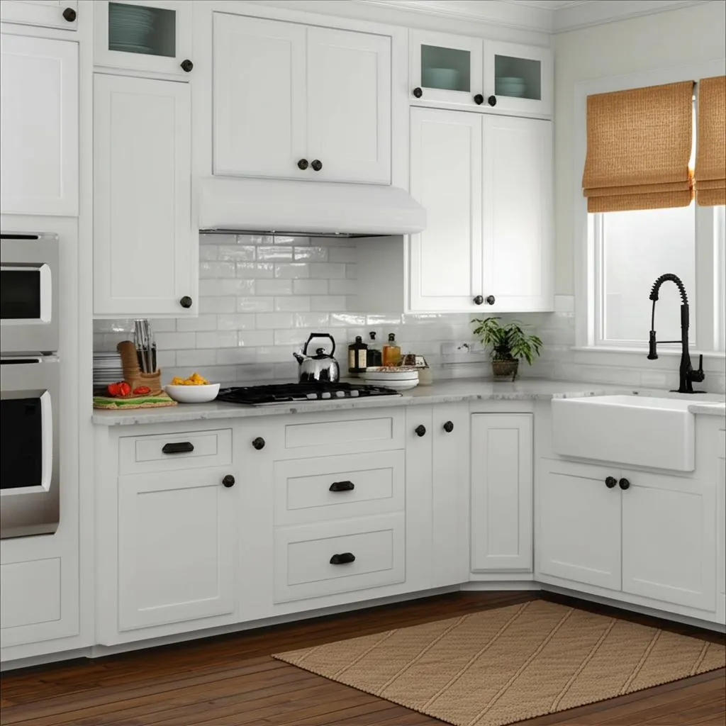 Hampton Bay Courtland Shaker Wall Kitchen Cabinet in Polar White, photo 2 of 2