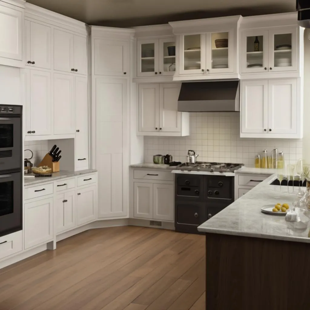 Hampton Bay Courtland Shaker 24x30x24 Corner Wall Kitchen Cabinet in Polar White, photo 2 of 2