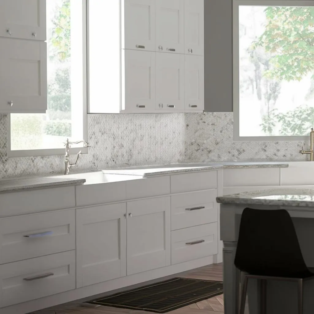 Hampton Bay Shaker Assembled Base Kitchen Cabinet in Satin White, photo 2 of 2