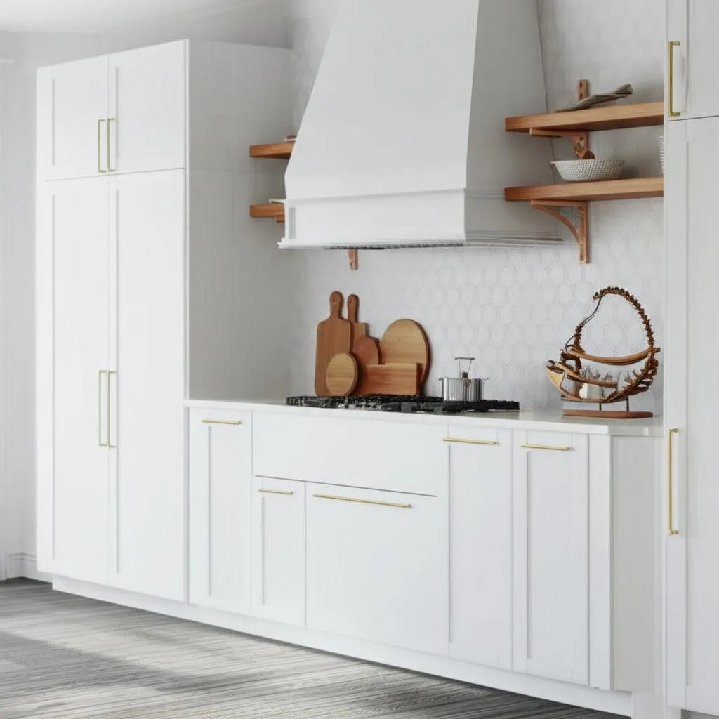 Hampton Bay Shaker Base Kitchen Cabinet in Satin White, photo 2 of 2