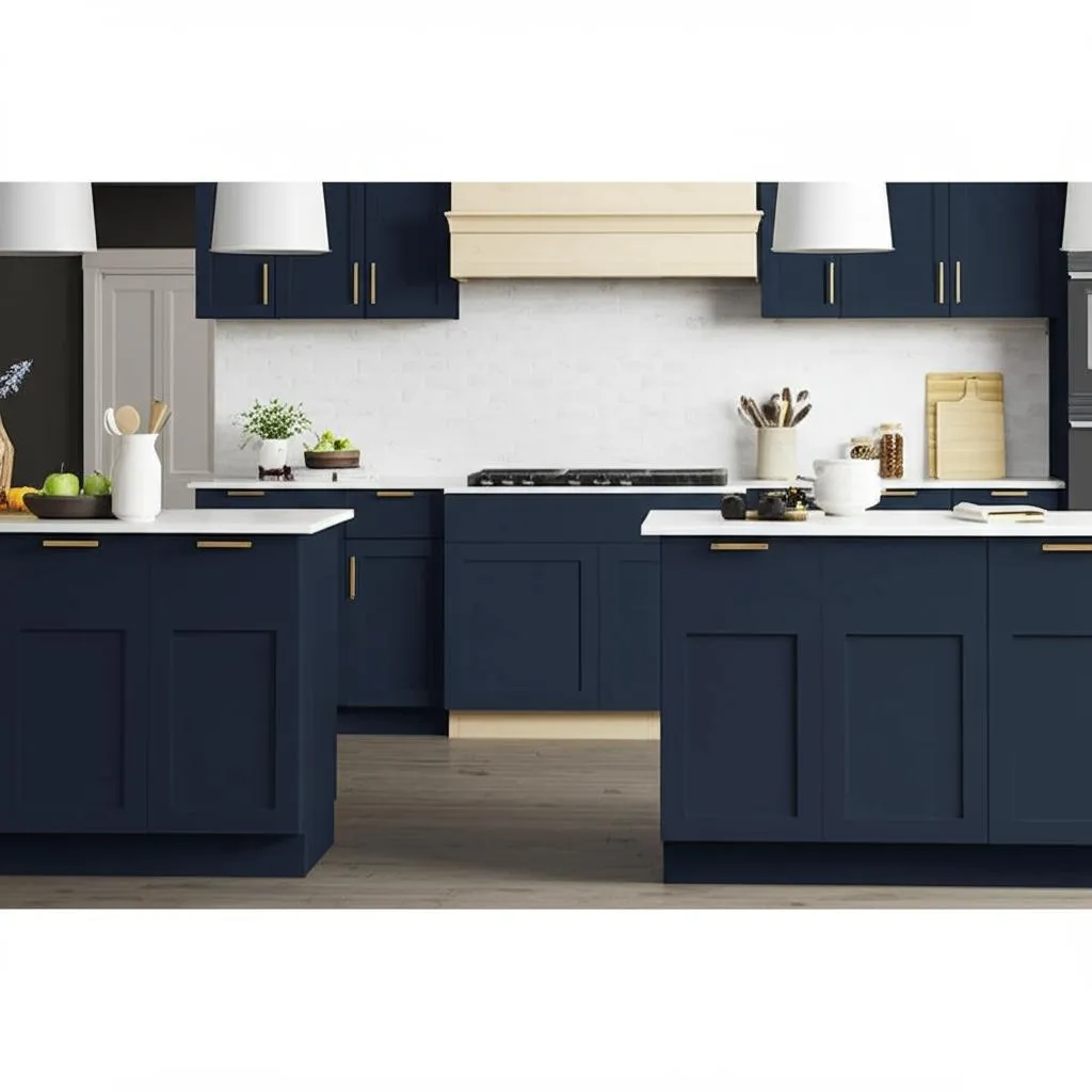 Hampton Bay Avondale 36" Ink Blue Shaker Sink Base Cabinet, photo 2 of 2