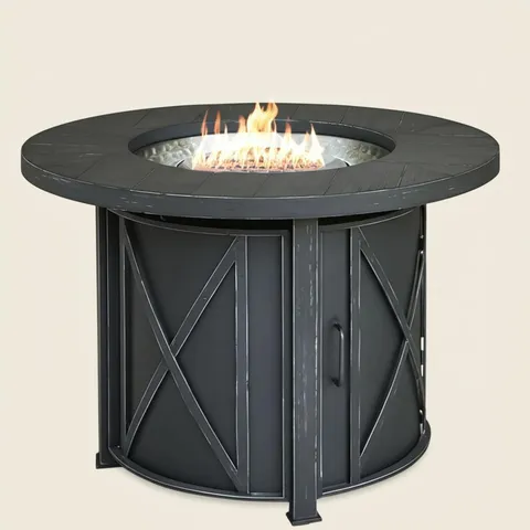 Park Canyon 35 in. Round Steel Propane Fire Pit Kit