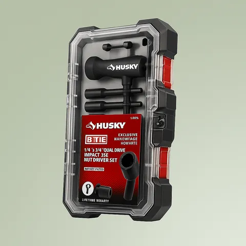 BITE Metric Impact Ready Interchangeable Nut Driver Set with Cushion-Grip Handle