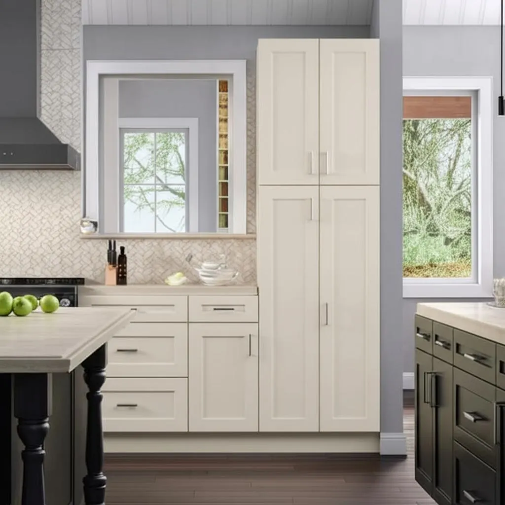 Brookfield Pacific White Kitchen Cabinet - Home Decorators Collection, photo 2 of 3