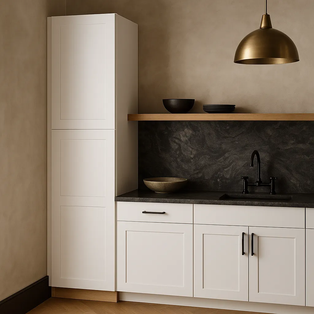 Home Decorators Collection Newport Pacific White Shaker Utility Kitchen Cabinet, photo 3 of 3