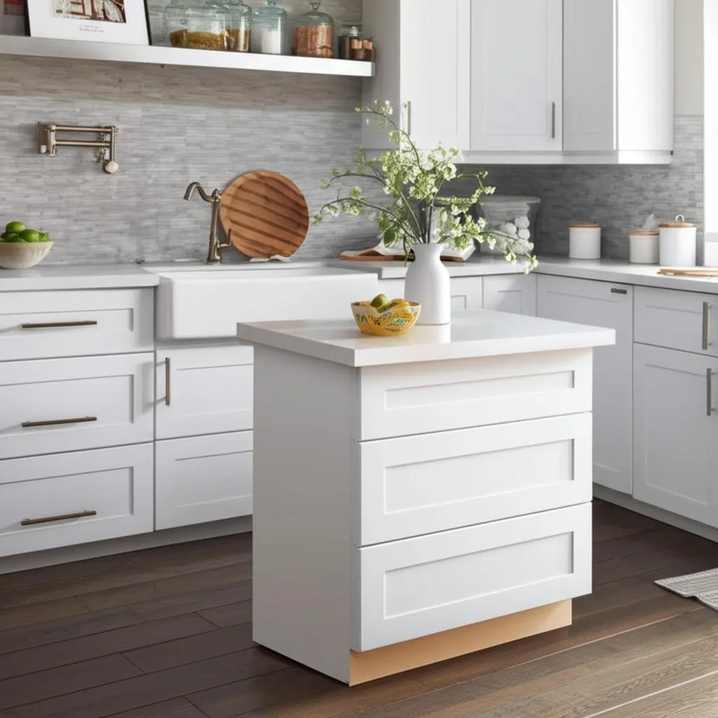 Home Decorators Collection Newport Pacific White Shaker Kitchen Cabinet, photo 2 of 3