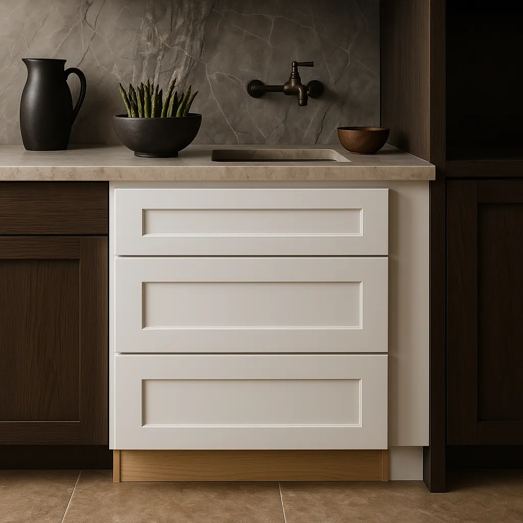 Home Decorators Collection Newport Pacific White Shaker Kitchen Cabinet, photo 3 of 3