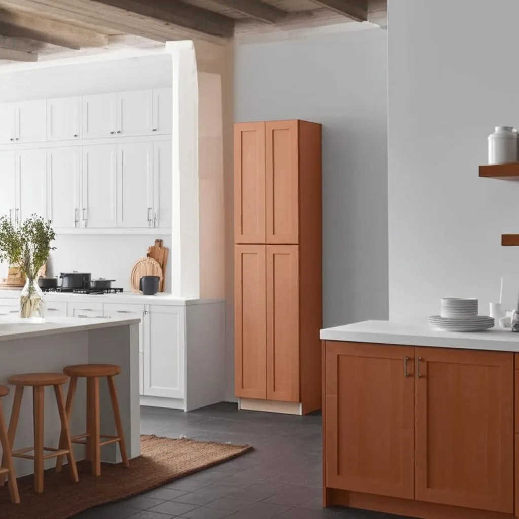 Home Decorators Collection Newport Pacific White Shaker Utility Kitchen Cabinet, photo 2 of 3