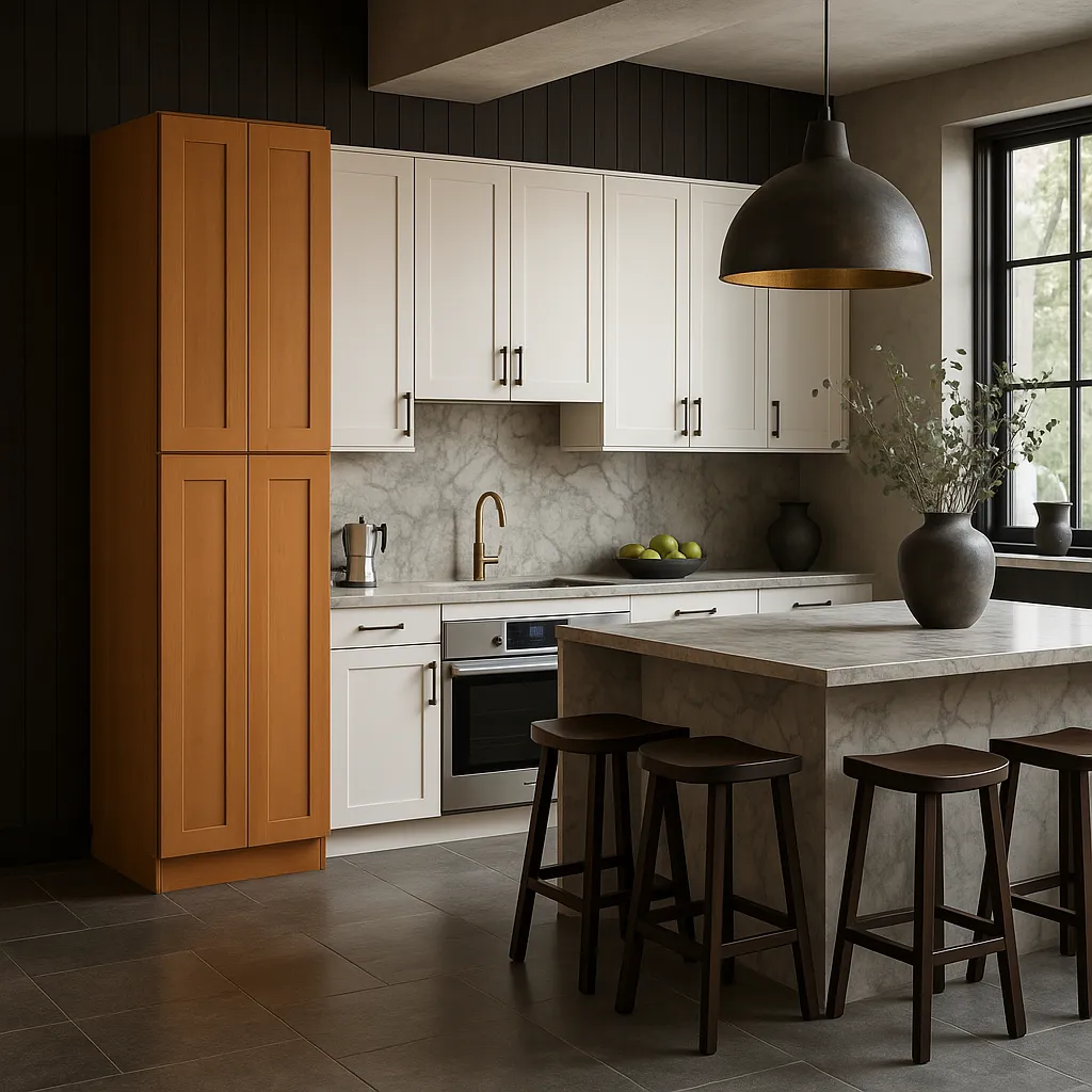 Home Decorators Collection Newport Pacific White Shaker Utility Kitchen Cabinet, photo 3 of 3