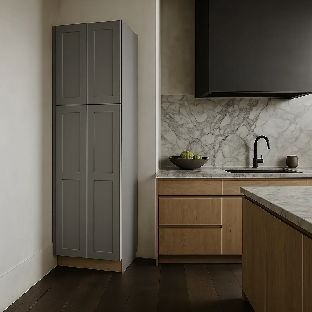 Home Decorators Collection Tremont 24x84x24 Shaker Kitchen Cabinet in Pearl Gray, photo 3 of 3
