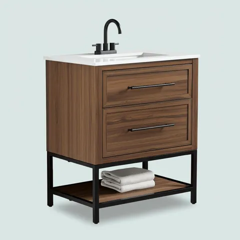 Corley 30" Spiced Walnut Vanity