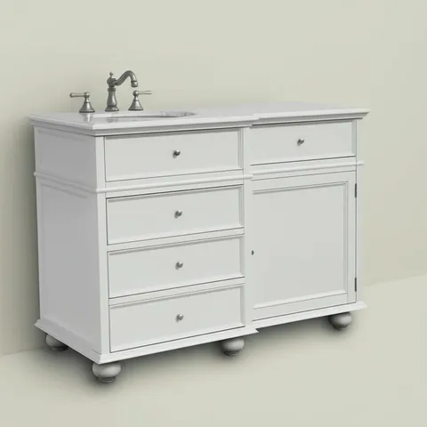 Hampton Harbor 48" Vanity with Marble Top