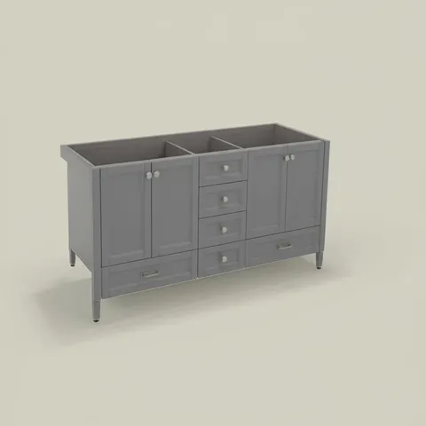 Claxby 60-Inch Bathroom Vanity Cabinet
