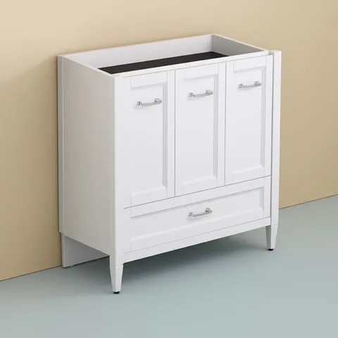 Claxby 48-Inch White Vanity Cabinet
