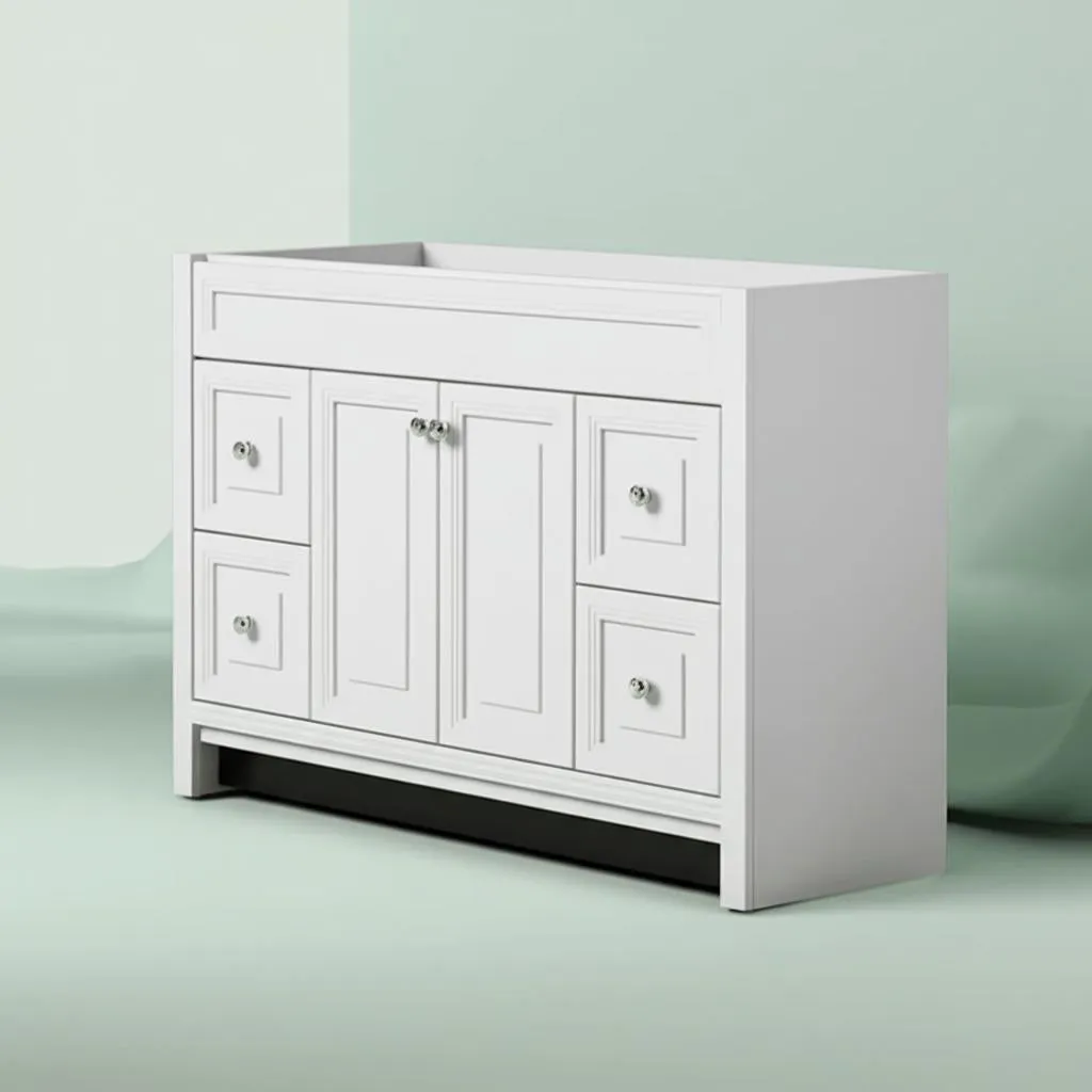 Brinkhill 48 in. W x 34 in. H x 22 in. D Bath Vanity Cabinet Only in Cream, photo 30 of 36