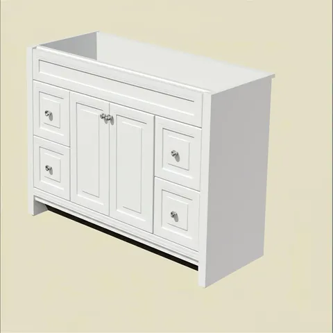 Brinkhill 48-Inch White Vanity Cabinet