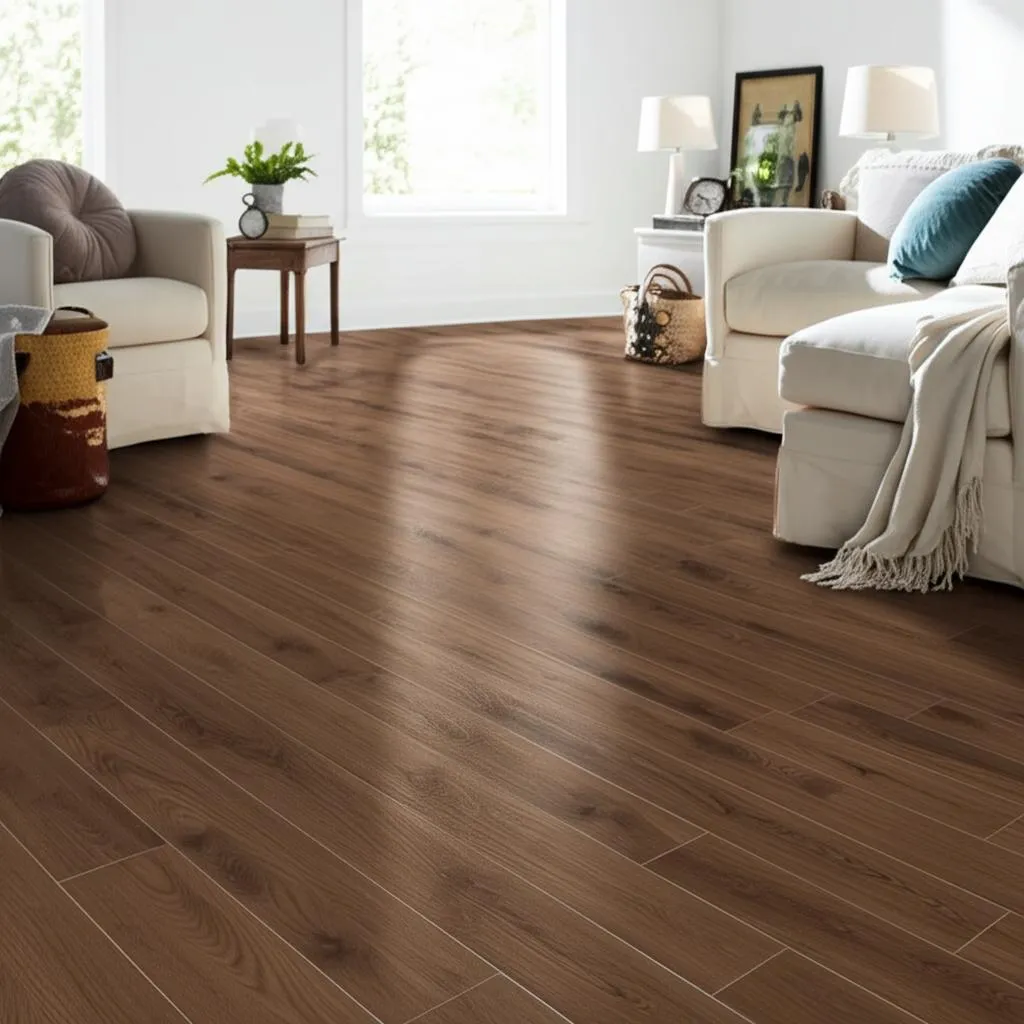 Home Decorators Collection Hand-Scraped Medium Hickory Laminate Flooring, photo 2 of 2