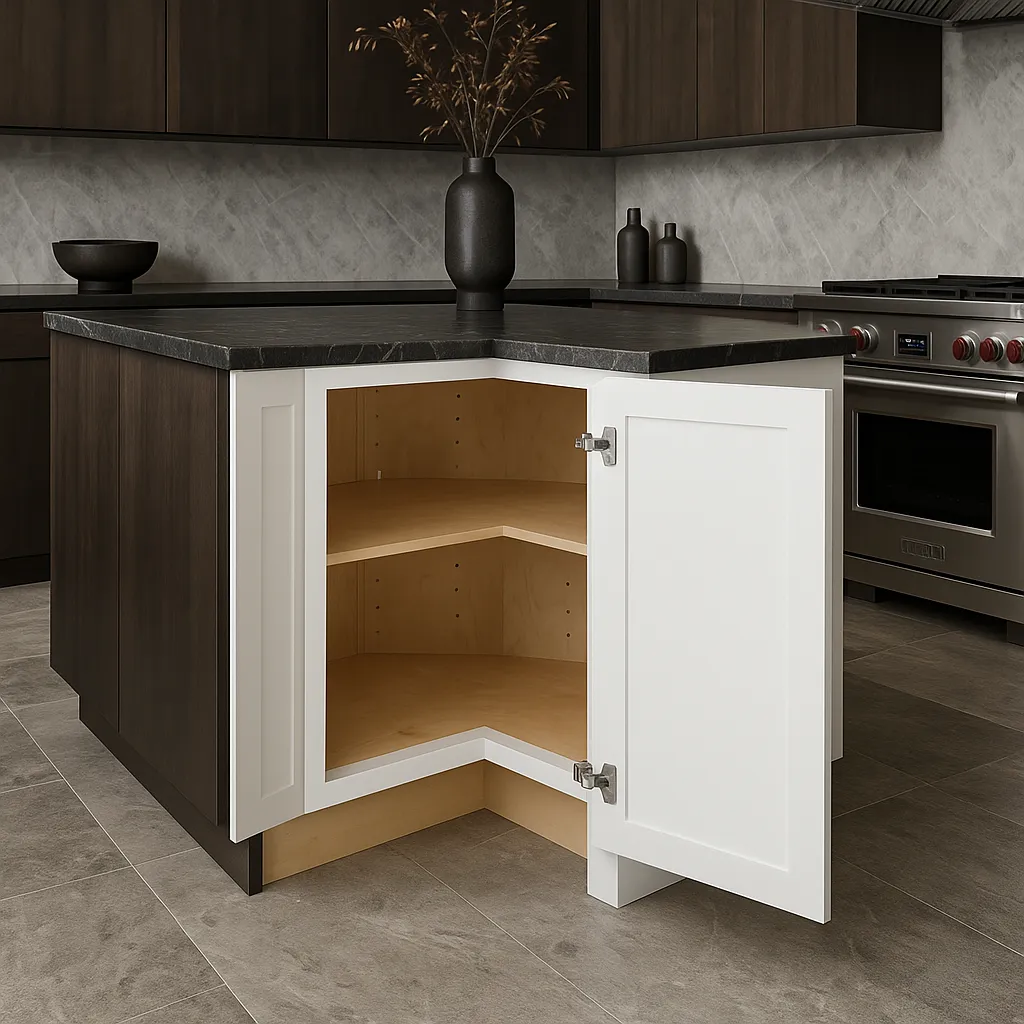 Home Decorators Collection Newport Pacific White Shaker Corner Kitchen Cabinet, photo 3 of 3
