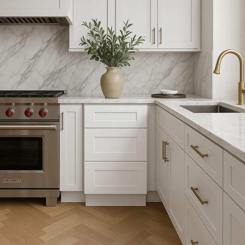 Home Decorators Collection Newport Pacific White Shaker Kitchen Cabinet, photo 2 of 3