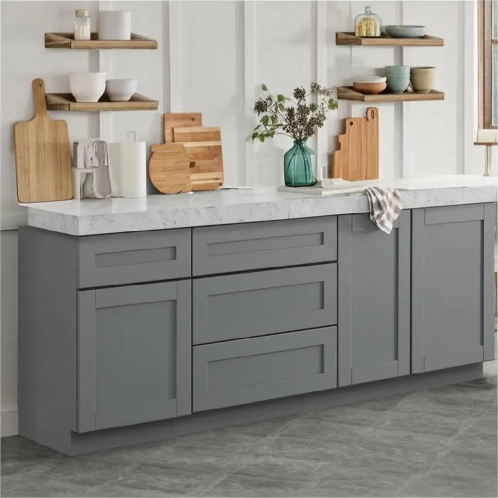 Home Decorators Collection Tremont Pearl Gray Drawer Base Kitchen Cabinet, photo 2 of 3