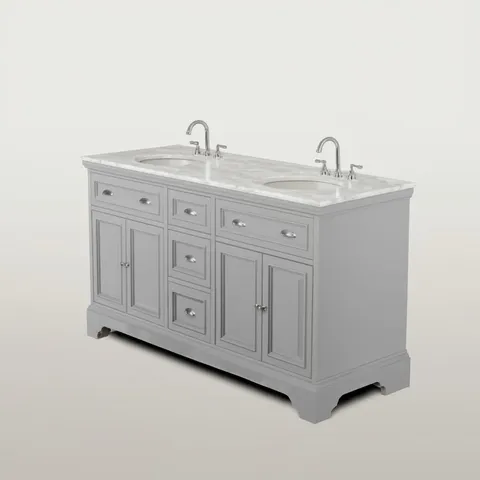 Sadie Double Sink Gray Bath Vanity