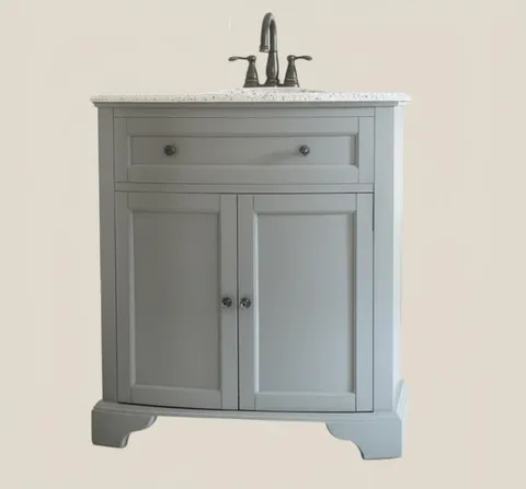 Hamilton Gray Bath Vanity with Granite Top