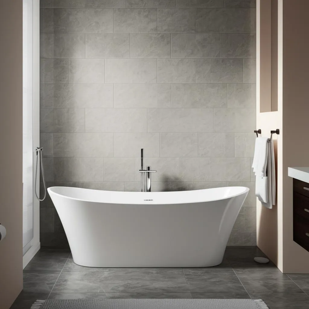 Home Decorators Collection Berkel 60-inch Acrylic Freestanding Bathtub, photo 2 of 2