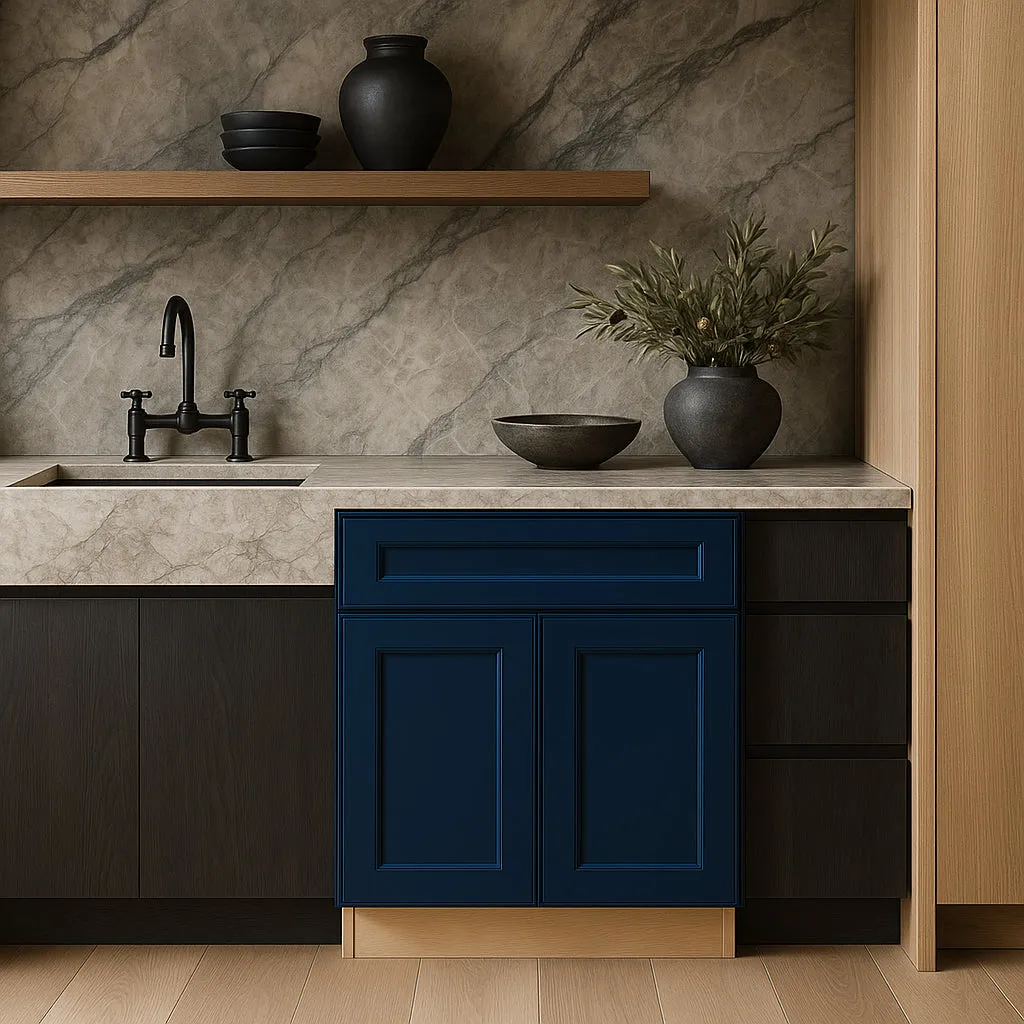 Home Decorators Collection Newport Mythic Blue Kitchen Cabinet, photo 3 of 3