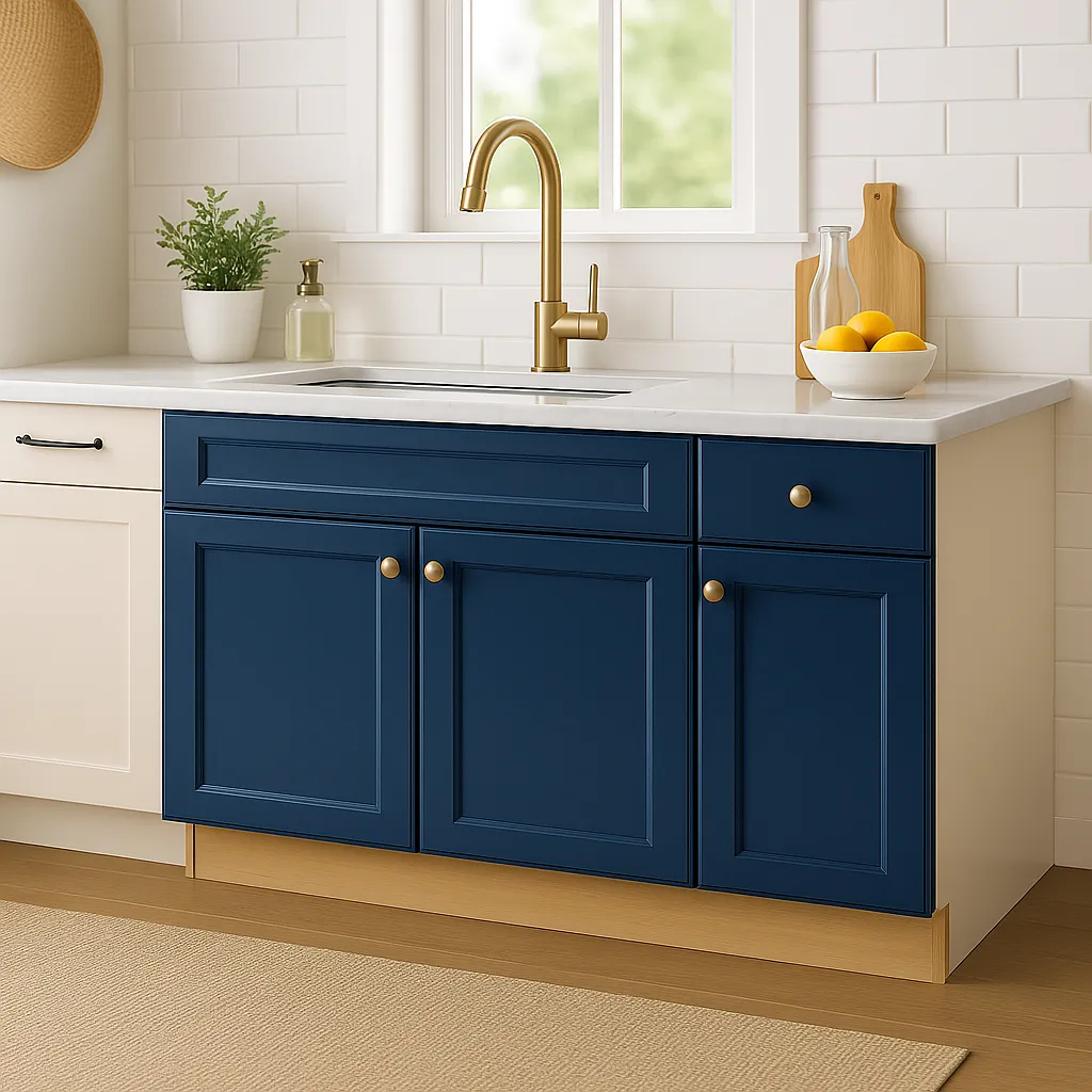 Home Decorators Collection Newport Mythic Blue Kitchen Cabinet, photo 2 of 3