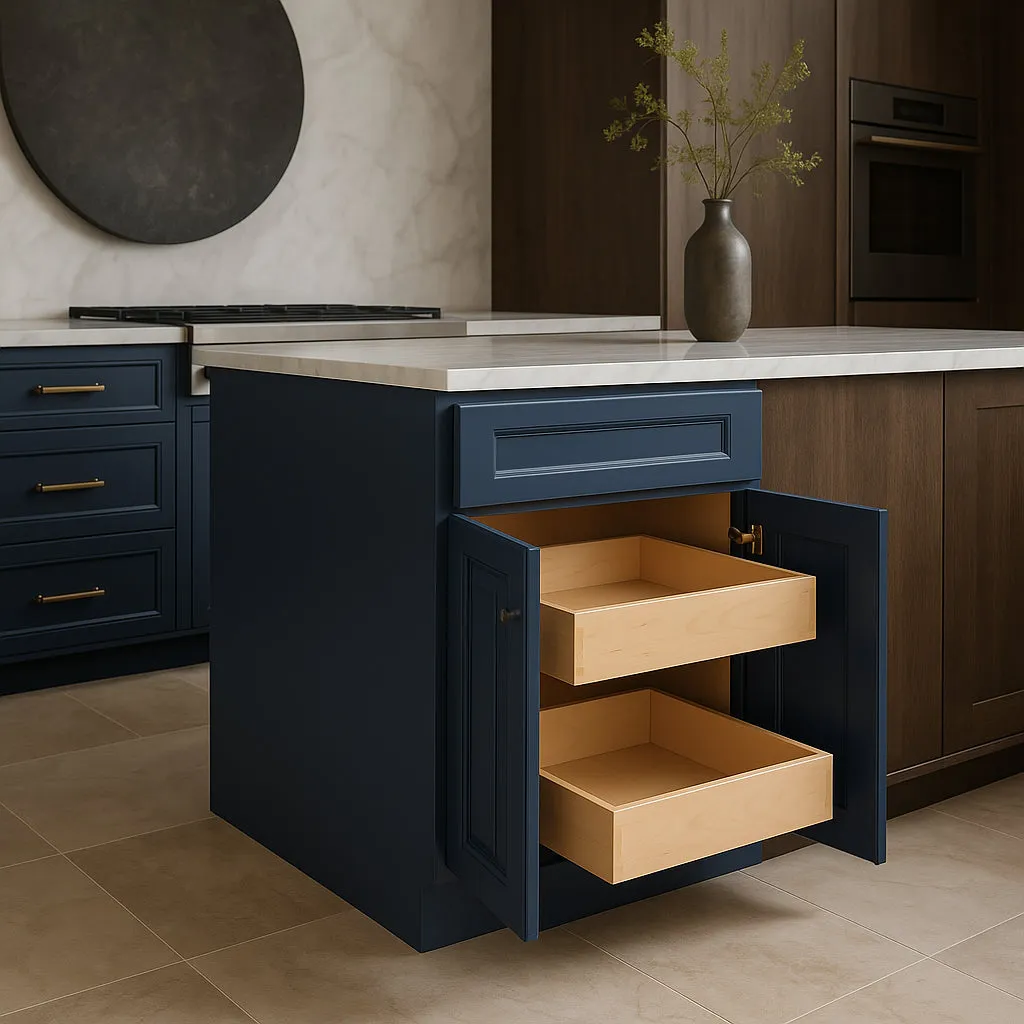 Home Decorators Collection Grayson 24 in. Mythic Blue Kitchen Cabinet, photo 3 of 3
