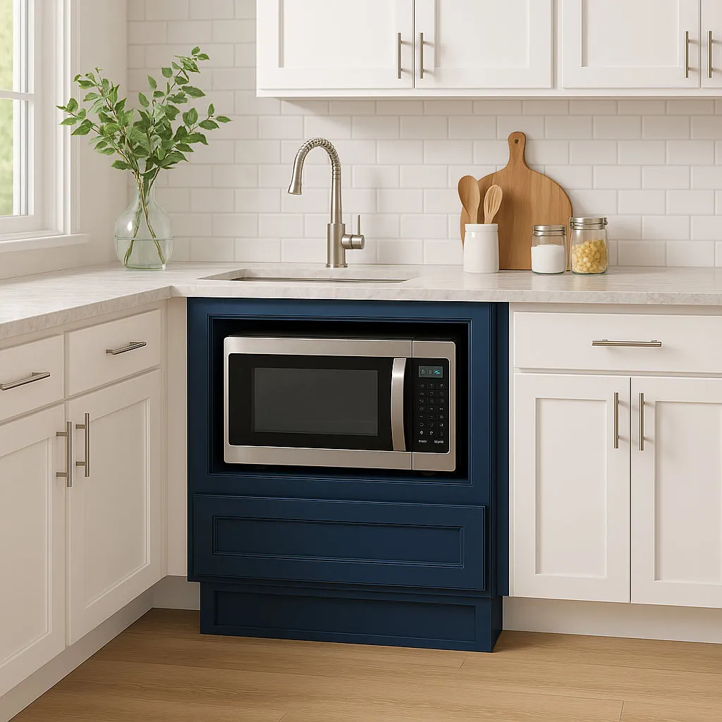 Home Decorators Collection Newport Mythic Blue Microwave Base Cabinet, photo 2 of 3
