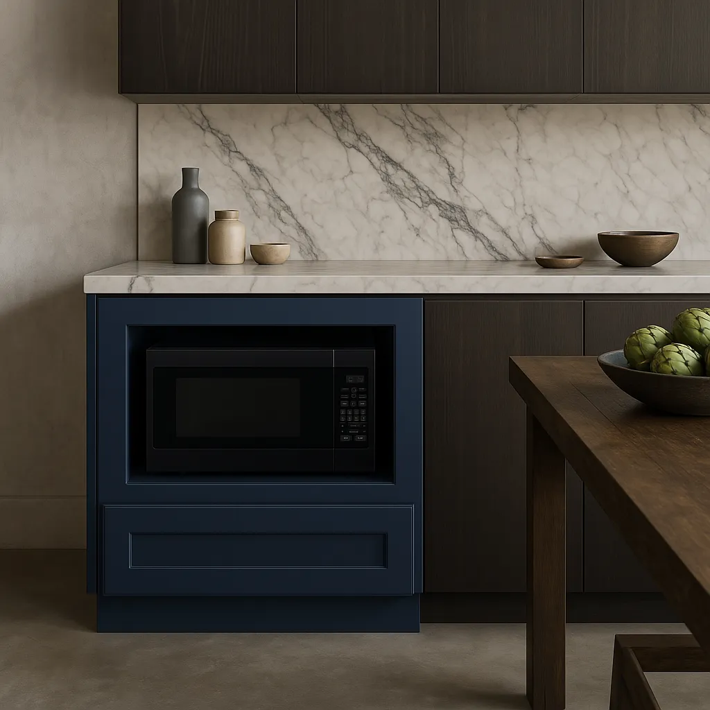 Home Decorators Collection Newport Mythic Blue Microwave Base Cabinet, photo 3 of 3