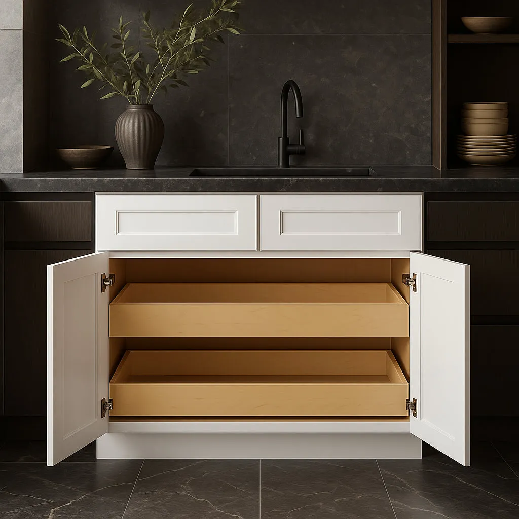 Home Decorators Collection Grayson 36" Assembled Plywood Base Kitchen Cabinet - Pacific White, photo 3 of 3