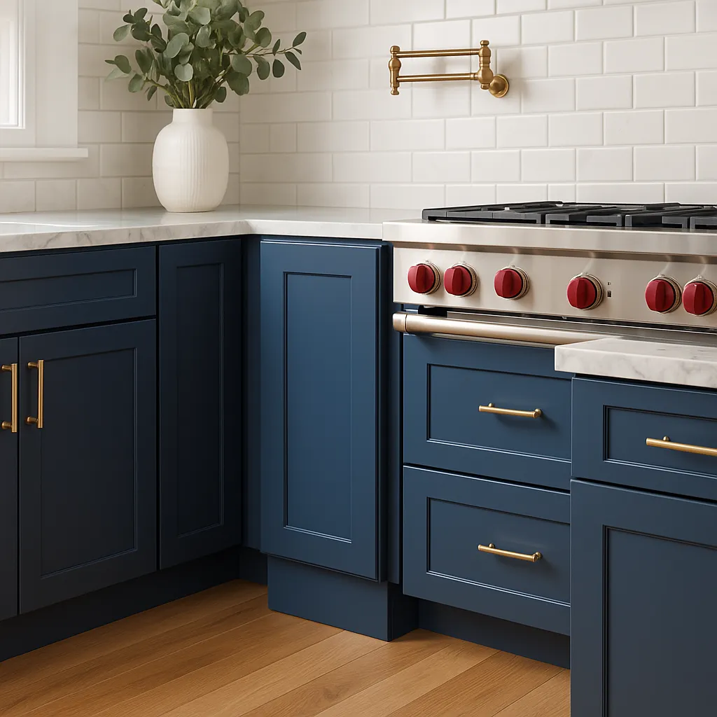 Home Decorators Collection Washington Vessel Blue Shaker Kitchen Cabinet, photo 2 of 3