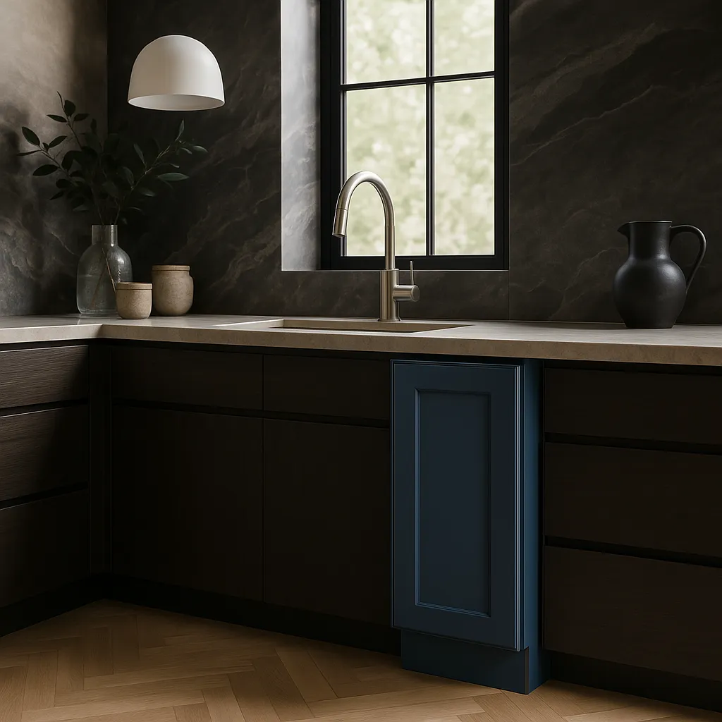 Home Decorators Collection Newport Mythic Blue Kitchen Cabinet, photo 3 of 3