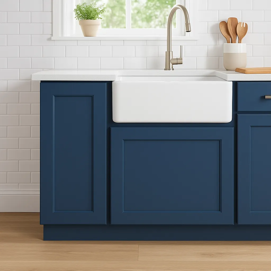 Home Decorators Collection Newport Mythic Blue Kitchen Cabinet, photo 2 of 3