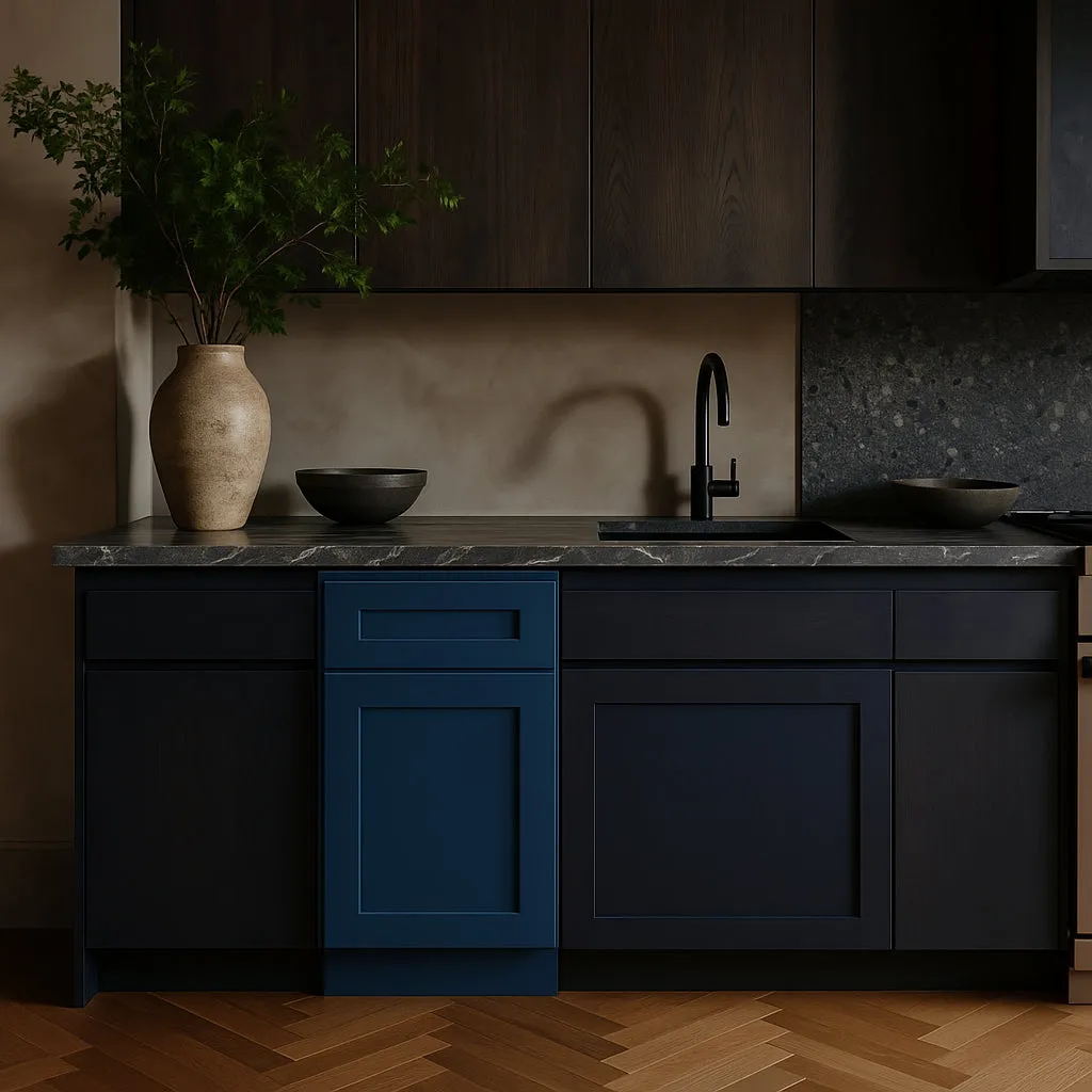 Home Decorators Collection Newport Mythic Blue Kitchen Cabinet, photo 3 of 3