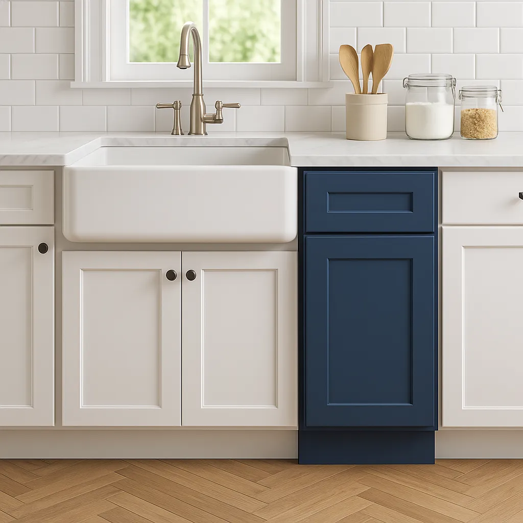 Home Decorators Collection Newport Mythic Blue Kitchen Cabinet, photo 2 of 3