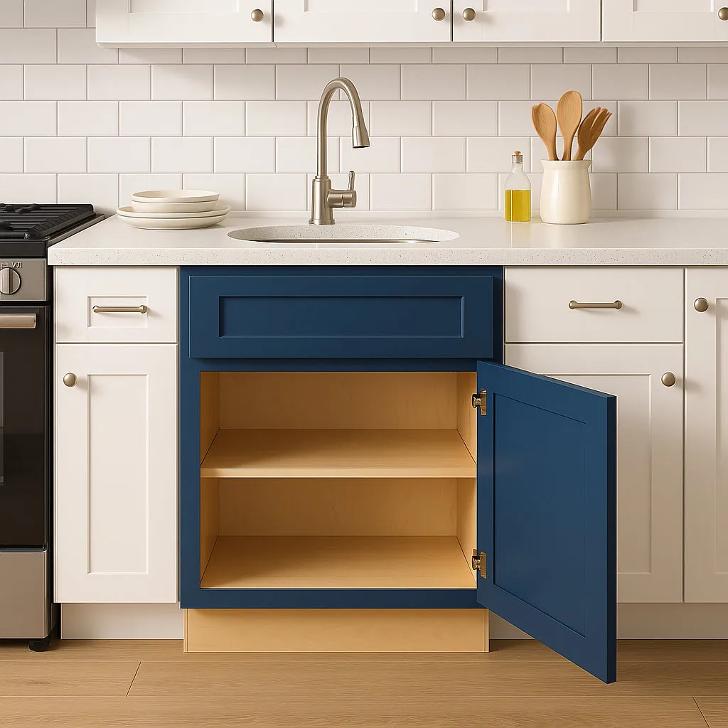 Home Decorators Collection Newport Mythic Blue Kitchen Cabinet, photo 2 of 3