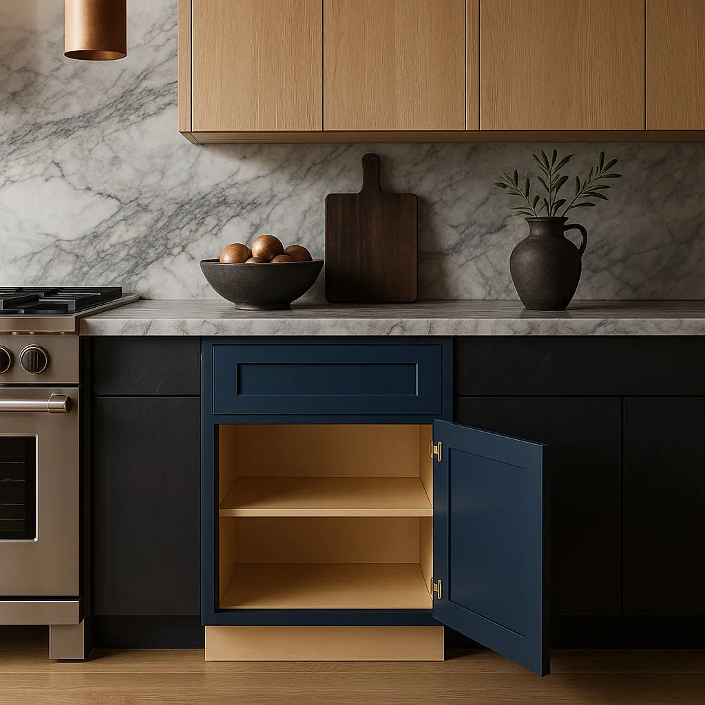 Home Decorators Collection Newport Mythic Blue Kitchen Cabinet, photo 3 of 3