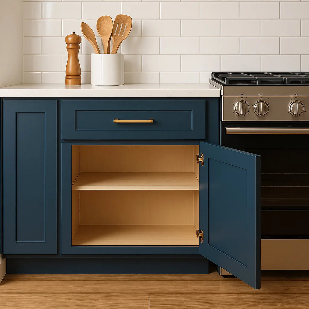 Home Decorators Collection Newport Mythic Blue Kitchen Cabinet, photo 2 of 3
