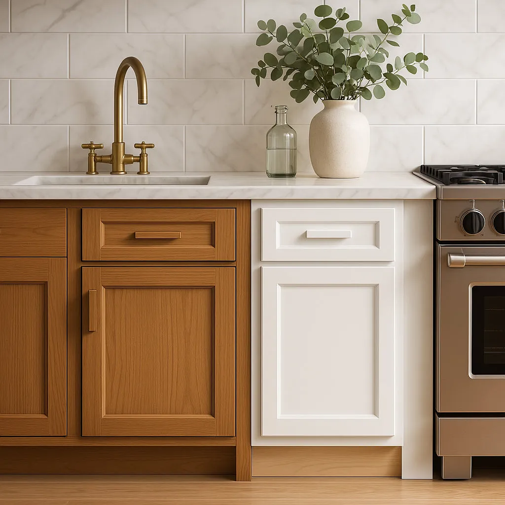 Home Decorators Collection Grayson 12 in. W x 24 in. D x 34.5 in. H Assembled Plywood Base Kitchen Cabinet in Pacific White, photo 2 of 3