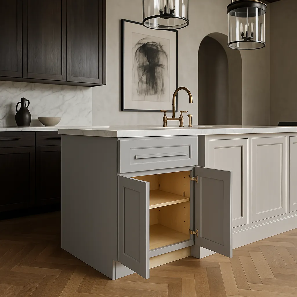 Home Decorators Collection Grayson Pearl Gray Base Kitchen Cabinet, photo 3 of 3