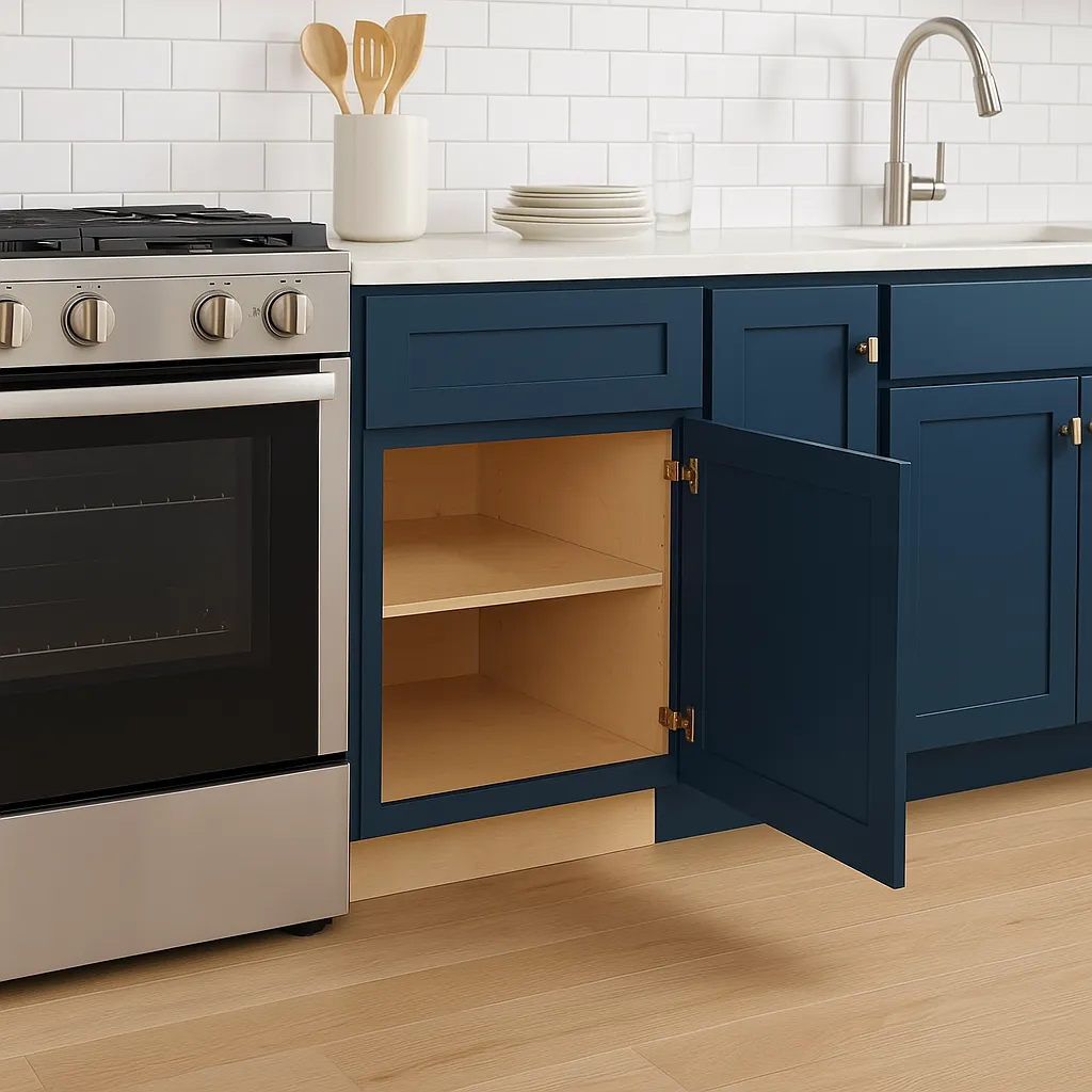 Home Decorators Collection Newport Mythic Blue Kitchen Base Cabinet, photo 2 of 3