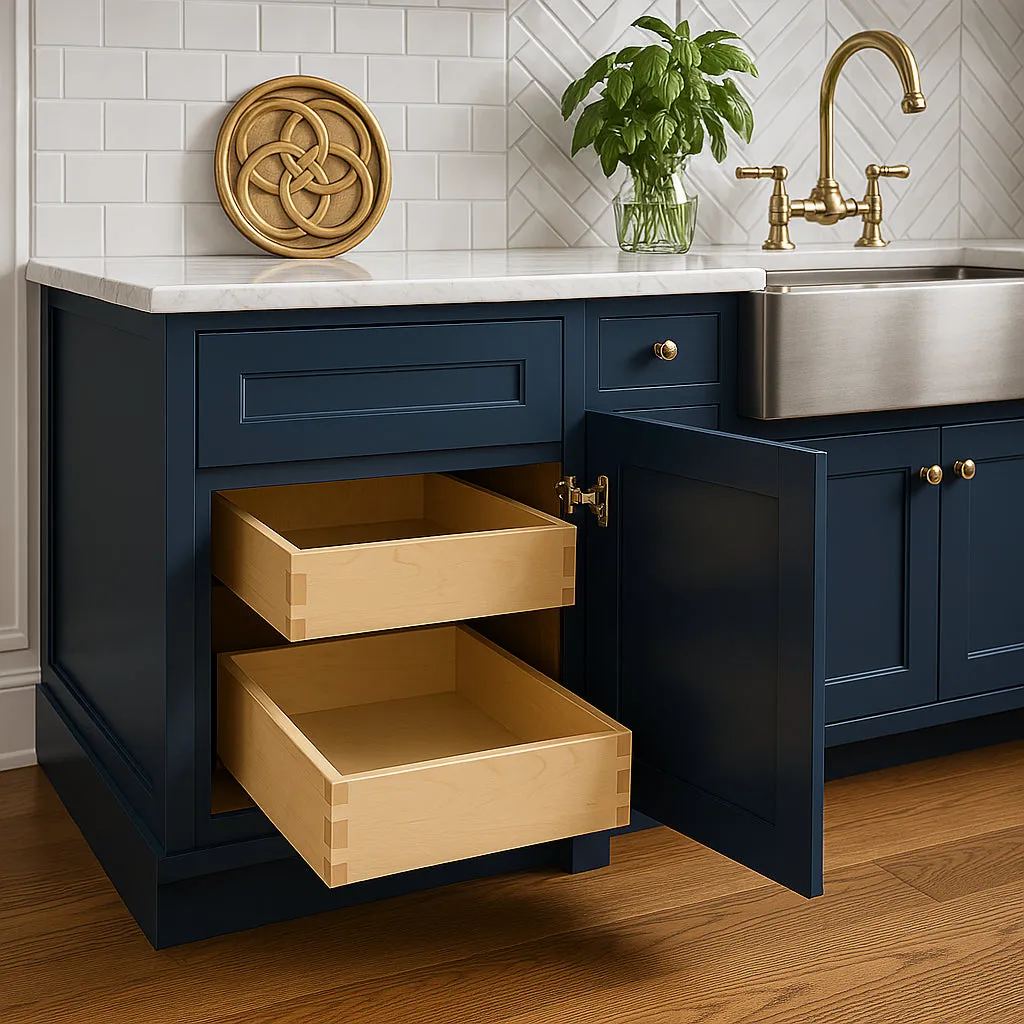 Home Decorators Collection Newport Mythic Blue Kitchen Cabinet, photo 2 of 3