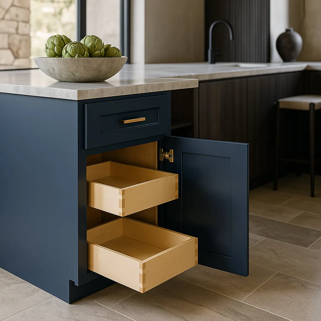 Home Decorators Collection Newport Mythic Blue Kitchen Cabinet, photo 3 of 3