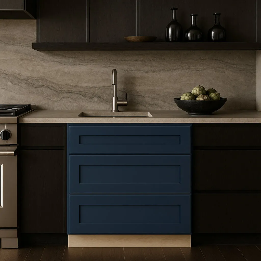 Home Decorators Collection Newport Mythic Blue Kitchen Cabinet, photo 3 of 3
